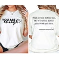 thumbnail image 3 of Inspirational Dear Person Behind Me You Are Enough T-Shirt for Men and Women, 3 of 6