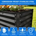 thumbnail image 2 of Dextrus 8x4x3ft Galvanized Metal Raised Garden Bed with Gloves, Support Rod & Rubber Edge for Outdoor Plants Veggies, Black, 2 of 6