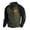 Army Green, variant on Men's Raglan Sleeve Stand Collar Sweatshirt, Outdoor Casual Button Front Pullover Top for Fall, Hiking,Army Green,L