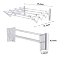 thumbnail image 3 of X-cosrack Wall Mount Clothes Drying Rack, Rustproof Accordion Retractable Drying Rack for Laundry Room/Bathroom Tower, 8 Bar Space-Saving Aluminium Alloys Garment Hanger 16.8 Linear Feet Pearl White, 3 of 4