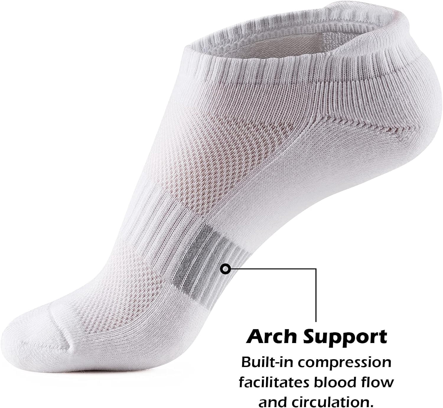 Womens Ankle Socks 5 Pairs Cushioned Running Athletic No Show Socks With Tab