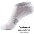 thumbnail image 5 of Womens Ankle Socks 5 Pairs Cushioned Running Athletic No Show Socks With Tab, 5 of 5
