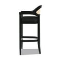 thumbnail image 5 of Americana Mid-Century Modern 30.5" Cane Back Bar Stool Jet Black, 5 of 9