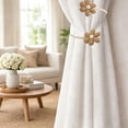 thumbnail image 5 of Beautynvta 2 Pcs Flower Curtain Tiebacks, Drapes Sheers Tie Backs, Bendable Curtain Holdbacks, Twist Tie Backs for Home Bedroom Decor, Coffee, 5 of 6