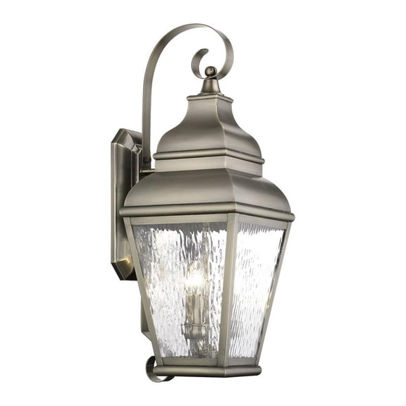 Beaumont Lane 3 Light Outdoor Wall Lantern in Vintage Pewter