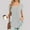 Gray, variant on Short Sleeve Cute Summer Tops for Women Solid Square Neckline T-Shirts Summer Blouses