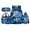 Blue Horse, variant on KUIFORTI Purple Horse Backpack and Lunchbox Set 4Pcs Fashion Girls School Bag with Pencil Pouch Water Bottle Sleeve for Teens Elementary Middle School Daily Use