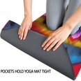 thumbnail image 3 of Colorful Tie Dye Peacock Mandala Pattern Hot Yoga Mat Towel Non Slip for Hot Yoga - Quick-Drying Yoga Mat Cover with 4 Corner Pockets with Travel Bag - Hot Yoga Towel Non Slip 70"x26", 3 of 6