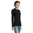 thumbnail image 3 of SOLS Womens Perfect Long Sleeve Pique Polo Shirt, 3 of 5