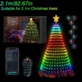 thumbnail image 1 of Luces inteligentes RGB IC para árbol de Navidad, Multicolor, hadas, LED, estrellas, cuerdas, aplicación de cascada, Bluetooth, patio, vacaciones, luces programadas DIY, 1 of 4
