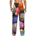 thumbnail image 3 of Picia Easter Eggs1 Mens Soft Woven Cotton Elastic Waistband Sleep Pajama Pant Lounge Sleep Pant With Pockets And Drawstring-Large, 3 of 9