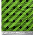 thumbnail image 1 of Soimoi Green Heavy Canvas Fabric Diagonal Stripe Fabric Prints By Yard 58 Inch Wide, 1 of 3
