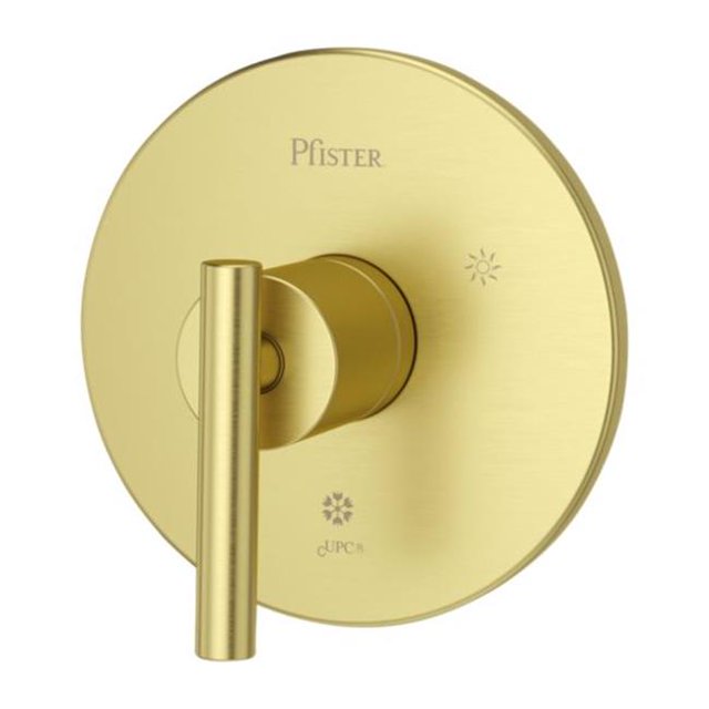 Pfister R89-1NCBG Contempra 1-Handle Tub & Shower Valve Only Trim, Brushed Gold