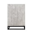 thumbnail image 4 of Benjara Jen 87" Sideboard Cabinet- Doors- Shelves- Black Iron Stand- Cream Wood, 4 of 6