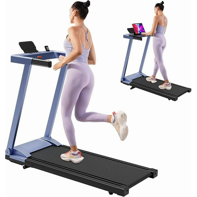 Tapis Roulants 4-en-1 Tapis Roulant Pliant Intelligent avec Inclinaison de 6 %, 7,5 Mi/h, 300 Lb, Tapis Roulant Électrique Motorisé Pliant avec Haut-Parleur