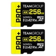 thumbnail image 1 of Tarjeta micro SD TEAMGROUP A2 Pro Plus de 256 GB, paquete de 2 con adaptador, 1 of 6