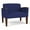 OpenHous Cobalt, variant on Belmont Lounge Reception Waiting Bariatric Chair / Walnut Wood Legs / Light Gray
