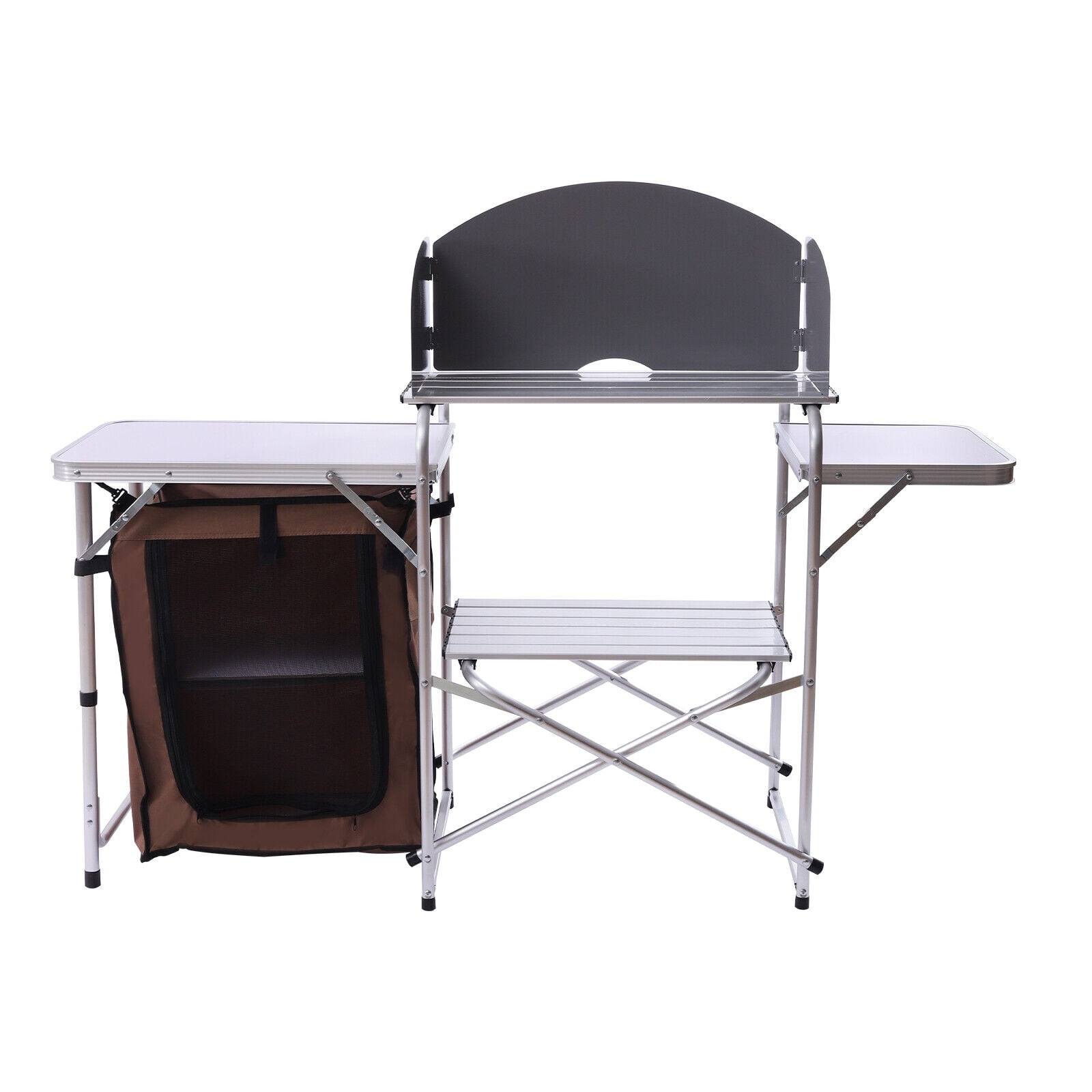 TFCFL Portable Outdoor Cooking Table with Storage Camp Cook Station ...