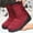 Red, variant on Womens Anti Slip Ankle Booties Winter Snow Boots with Warm Fur Lining Side Zipper Mid-Calf Boot Booties Waterproof Non-slip Sole Casual Outdoor Walking Shoes