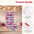 thumbnail image 4 of Salouo Dark Blue Stripes and Flamingos Print Christmas Decorations Stockings 1 Pack 18'' Xmas Stockings Holiday Stocking Personalized Farmhouse Decor for Home Family Party Tree, 4 of 7