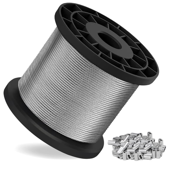 Wire Rope Discount Parts Direct, acero inoxidable de 1/16 pulgadas, 100 m, 368 libras