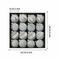 thumbnail image 3 of 16pcs Velvet Flocked Christmas Balls - Hanging Ornaments, Foam Filled Plastic Xmas Decor Balls for Christmas Tree, Festive Home Party Decoration Set, 2.4in/6cm, Gray, 3 of 8