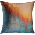 thumbnail image 3 of Set of 4 Throw Pillow Covers Vintage Abstract Blue and Orange Messy Rust Painting Decorative Pillow Cases Home Decor Standard Square 18x18 Inches Pillowcases, 3 of 6