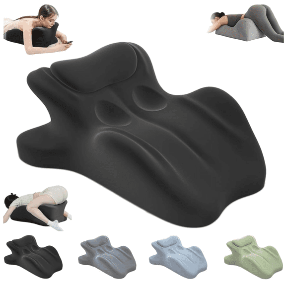 XLYFVLGF Ergonomic Memory Foam Intimacy Comfort Pillow-–27° Angled Support for Neck and Waist, For Sleeping, Reading Pillow