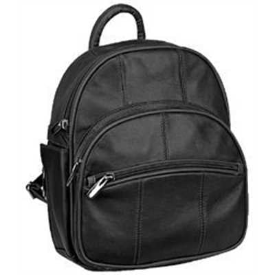Goson Genuine Leather Mini Backpack Handbag/Purse With Sling & Side Cell Phone Pocket - 0