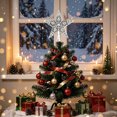 thumbnail image 6 of Electroplated Christmas Tree Star Topper, Glitter Xmas Tree Topper, Hollowed-Out Christmas Star Ornament Home Decor (7.9", Silver), 6 of 6