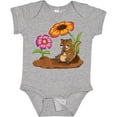 thumbnail image 3 of Inktastic Cute Chipmunk on Lunch Break with Flowers Boys or Girls Baby Bodysuit, 3 of 5