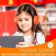 thumbnail image 6 of ONTA Kids Headphones for Boys Girls, Foldable Adjustable Stereo Wired over Ear Headphones for Kids, Toddler Earphones School Teen for School Computer Laptop Game(orange), 6 of 9
