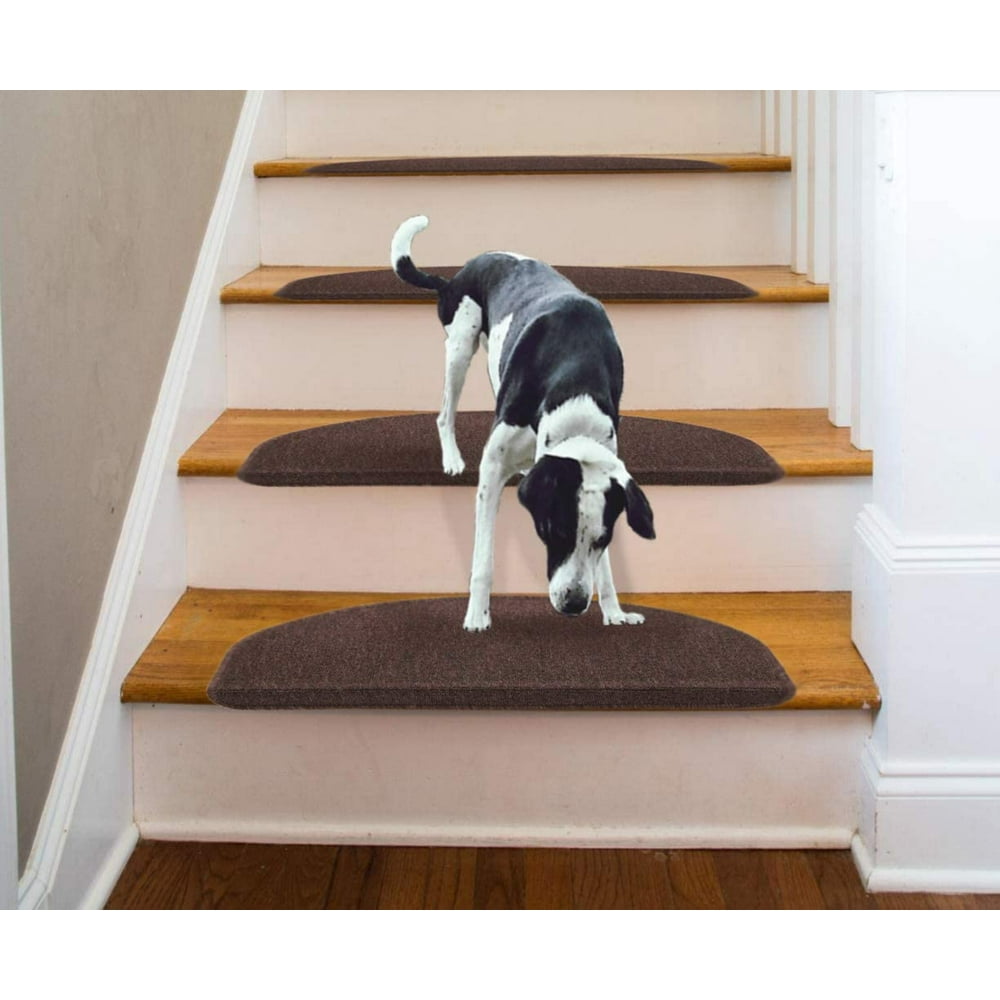 DecorX DecorX Rug Non-Slip Brown Tread Bullnose Carpet Indoor Durable