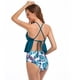 thumbnail image 3 of Traje De Baño Familiar A Juego Con Estampado De Hojas, Bikini De Playa, Traje De Baño Cómodo Transpirable Para Padres E Hijos qarigey OD016859-05, 3 of 6