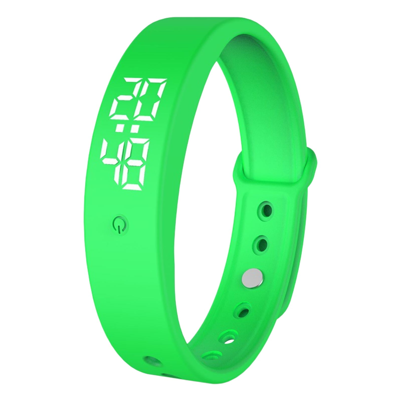 Digital Alarm Clock Silent Vibration Alarm Clock for College Dorm Back to School Green Rechargeable Fitness Tracker Sports Watch Birthday Graduation Teen Gift