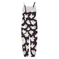 thumbnail image 5 of HGIEYS Halloween Jumpsuit for Girls Spaghetti Strap Wide Leg Ghost Pumpkin Rompers, 5 of 5