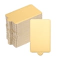 thumbnail image 1 of Uxcell 200pcs Mini Cake Boards, Mousse Cake Cardboards Rectangle Cake Bases (Gold), 1 of 5