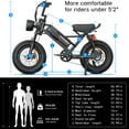 thumbnail image 4 of Spacewalk Small Electric Bike,16" Fat Tire Ebike,More Suitable for Holiday gift, and Teenagers with 750W Motor, 21.7MPH with Removable 48V/15AH Battery,50-Miles Motorcycle, 4 of 8