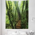 thumbnail image 1 of Forest Tapestry, Entrance to Deep Dark Evergreen Jungle Surreal Extreme Vivid Plants Jungle, Fabric Wall Hanging Decor for Bedroom Living Room Dorm, 5 Sizes, Green Brown, by Ambesonne, 1 of 1