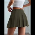 thumbnail image 4 of Falda de Tenis Plisada de Cintura Alta para Mujer y Niña, Estilo Escolar, Corte A Verde M, 4 of 10
