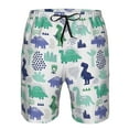 thumbnail image 3 of Pofeuu Dinosaur Prin Men's Swim Trunks Quick Dry Bathing Suit Swimming Board Shorts Mesh Lining Beach Swimwear-X-Large, 3 of 6