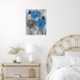 thumbnail image 3 of Dandelion Butterfly Wall Art Blue and Grey Dandelion on Grey Background Canvas Wall Art Botanical Floral Wall Art Decor for Living Room Bedroom Bathroom Office Framed Ready to Hang 12x16 Inch, 3 of 6