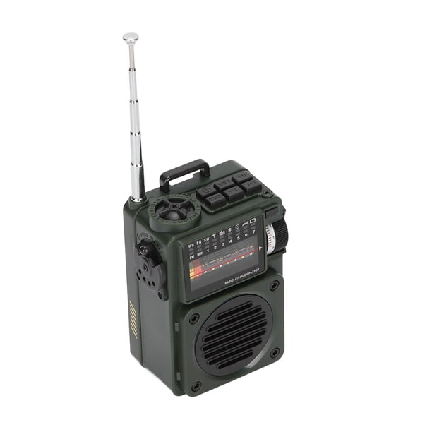 Reproductor de música por radio HRD‑700 Recepción de transmisión de banda completa NOAA Reproducción de tarjeta de memoria Bluetooth Radio portátil para personas mayores