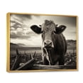 thumbnail image 2 of Designart "Silent Watch Over the Cattle I" Animals Floater Framed Canvas Print, 2 of 7