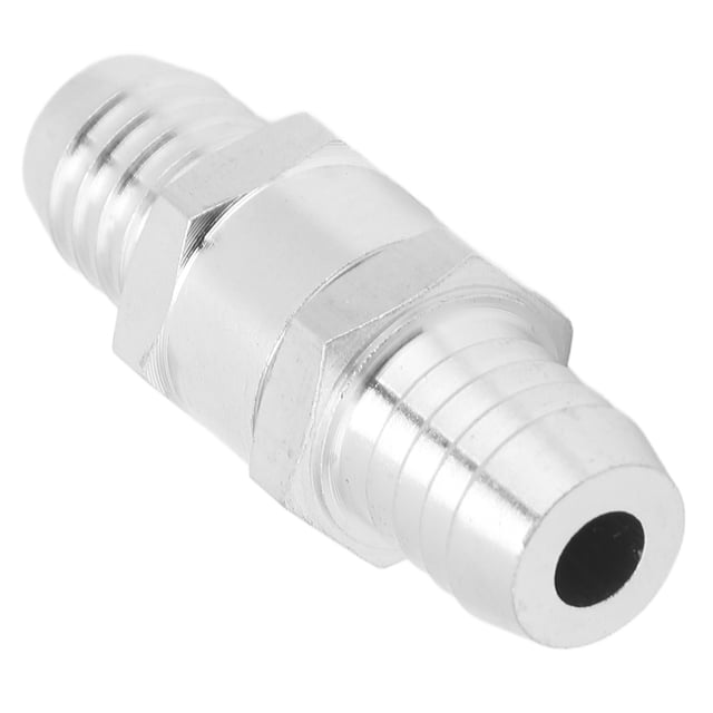 Fuel Line Check Valve, Push Lock Design Aluminum Alloy Backflow Prevention Antioxidation One Way Check Valve Universal For Gasoline Diesel Water Air Vacuum