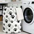 thumbnail image 1 of HaoXun 1 Pcs Cloth Laundry Basket with Paw Print Designs - Foldable Storage Hamper for Home, Office and Toy Storage, 1 of 6