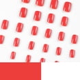 thumbnail image 4 of Uñas postizas Dulyork rojas cortas acrílicas tipo press on, 24 piezas, 4 of 6
