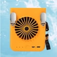 thumbnail image 3 of ruzhgo Multifunctional Neck Hanging Fan Handheld Table Personal Fan USB Rechargeable Waist Fans for Room Home Office Outdoor Travel Orange, 3 of 6
