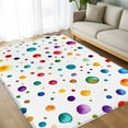 thumbnail image 4 of 5x7 Area Rugs, Colorful Polka Dot Non-Skid Rubber Backing Large Rectangle Rugs - Living Room Bedroom Home Office, Rainbow Color Polka Dots Abstract Indoor Floor Mat Carpets Washable Rug, 4 of 9