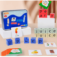 thumbnail image 2 of Bobby.Duck Spelling Battle Blocks Game, 20PCS Wooden Letter Blocks with 54 Sight Word Cards, Educational Toy for Kids 3-8, Preschool Reading & Interactive Parent-Child Game, 2 of 9